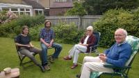 Wednesday 6th July, tea in the garden with Cathy Peel at Orchard Drive