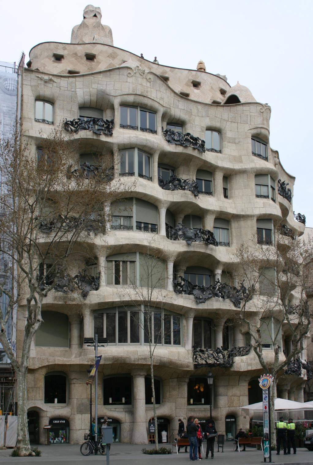 Friday 20th March, outside Gaudi's La Pedrera, Barcelona