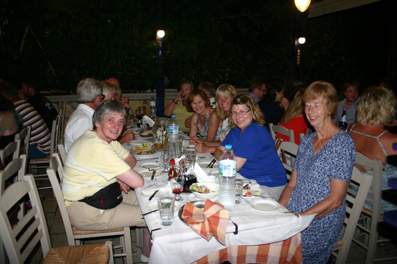Tuesday evening, 15th September, a meal with the rest of the flotilla in Agia Effimia.