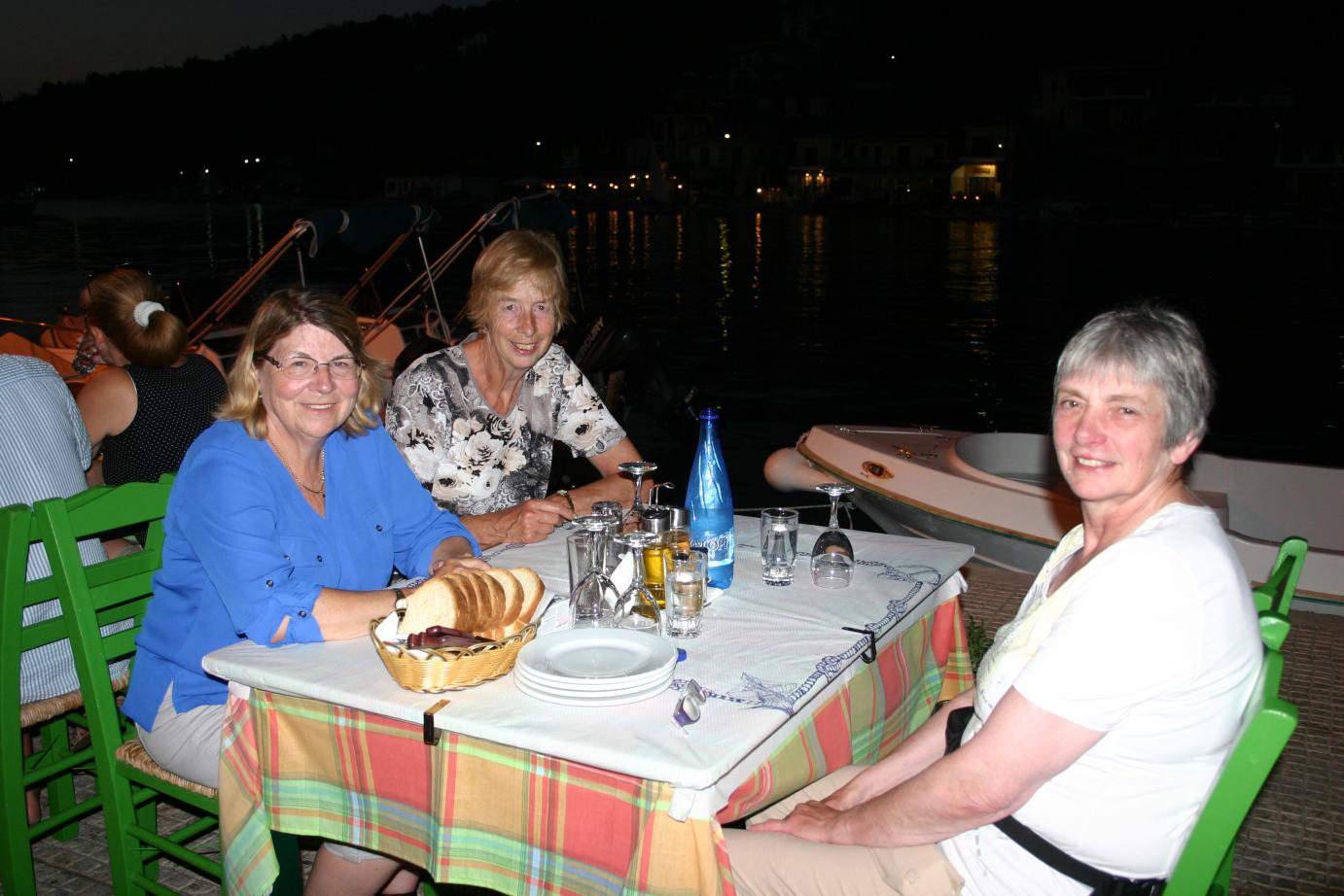 Thursday 17th September, evening meal at Vathi, Meganisi.
