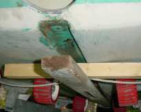 Easing and wedging the keel plank down