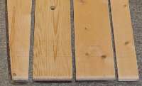 Position of one of the bracing boards marked out on the longitudinal boards