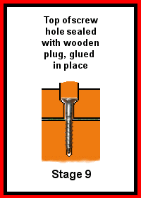 Plug glued in place