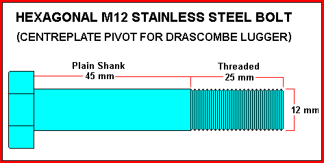 Diagram of replacement plate axle