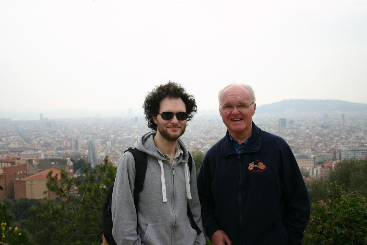 Friday 20th March, Rob & Tim in Parc Gell, Barcelona