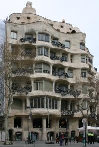 Friday 20th March, outside Gaudi's La Pedrera, Barcelona.