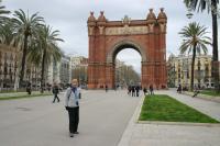 Sunday 22nd March, Trish & the Arc de Triomf, Barcelona.