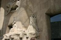 Monday 23rd March, sculptural detail in north entrance of Gaudi's La Sagrada Familia, Barcelona.