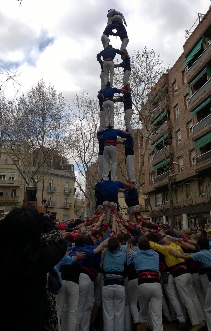 Sunday 22nd March, Human Castles (Casteller), Plaa de Santa Madrona, 
Poble Sec, Barcelona.