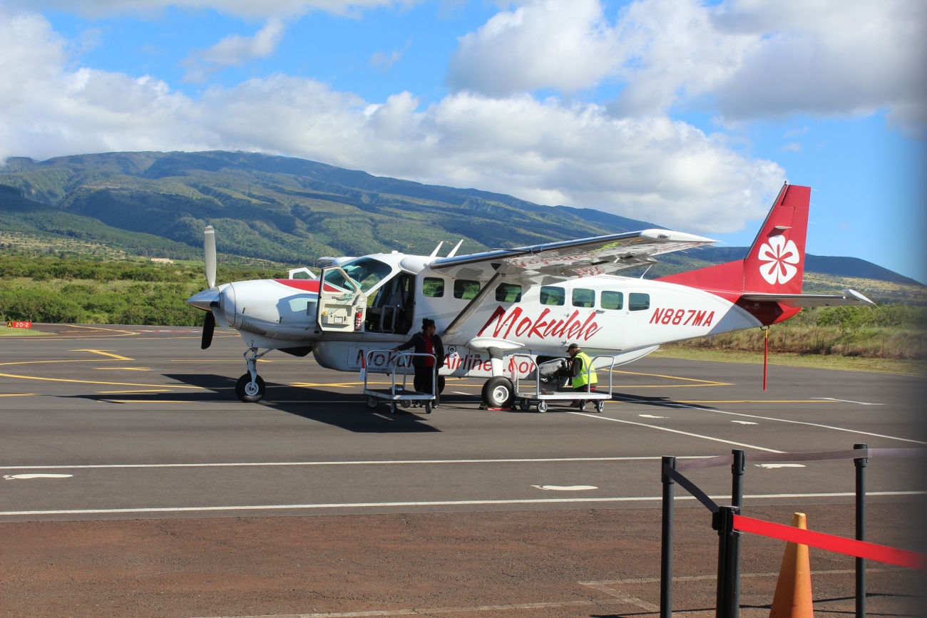 The 10 seater Cessna (+ 2 crew) which flew us from Honolulu Airport to Kapalua Airport on Maui.