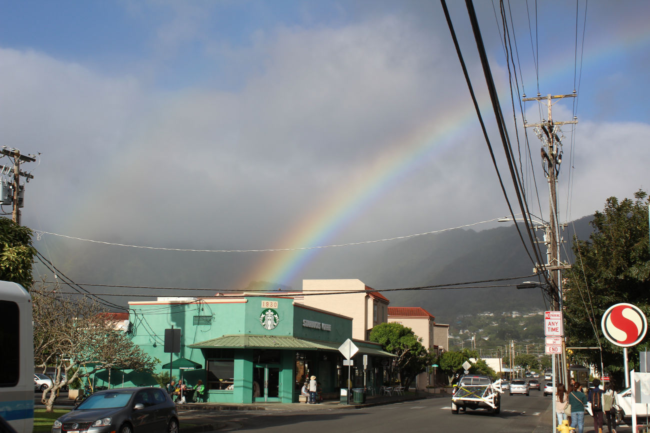 Rainbow in the Manoa Valley.