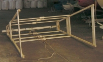 Photo of assembled hoisting frame