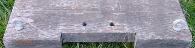 Photo of outboard mounting board with ring bolts