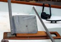 Photograph of the rudder rest in use
