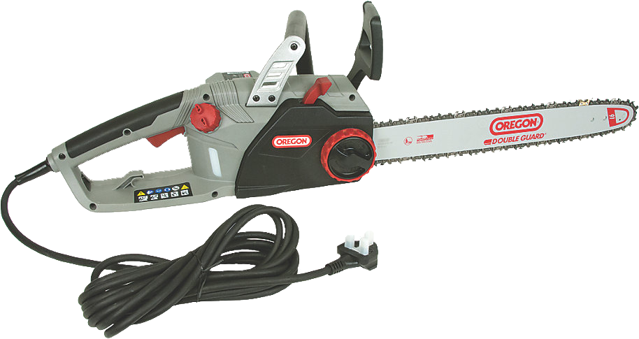 Photograph of an Oregon CS1500 Electric Chainsaw.