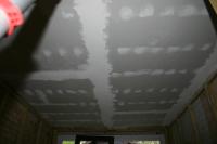 Sanded ceiling ready for painting.