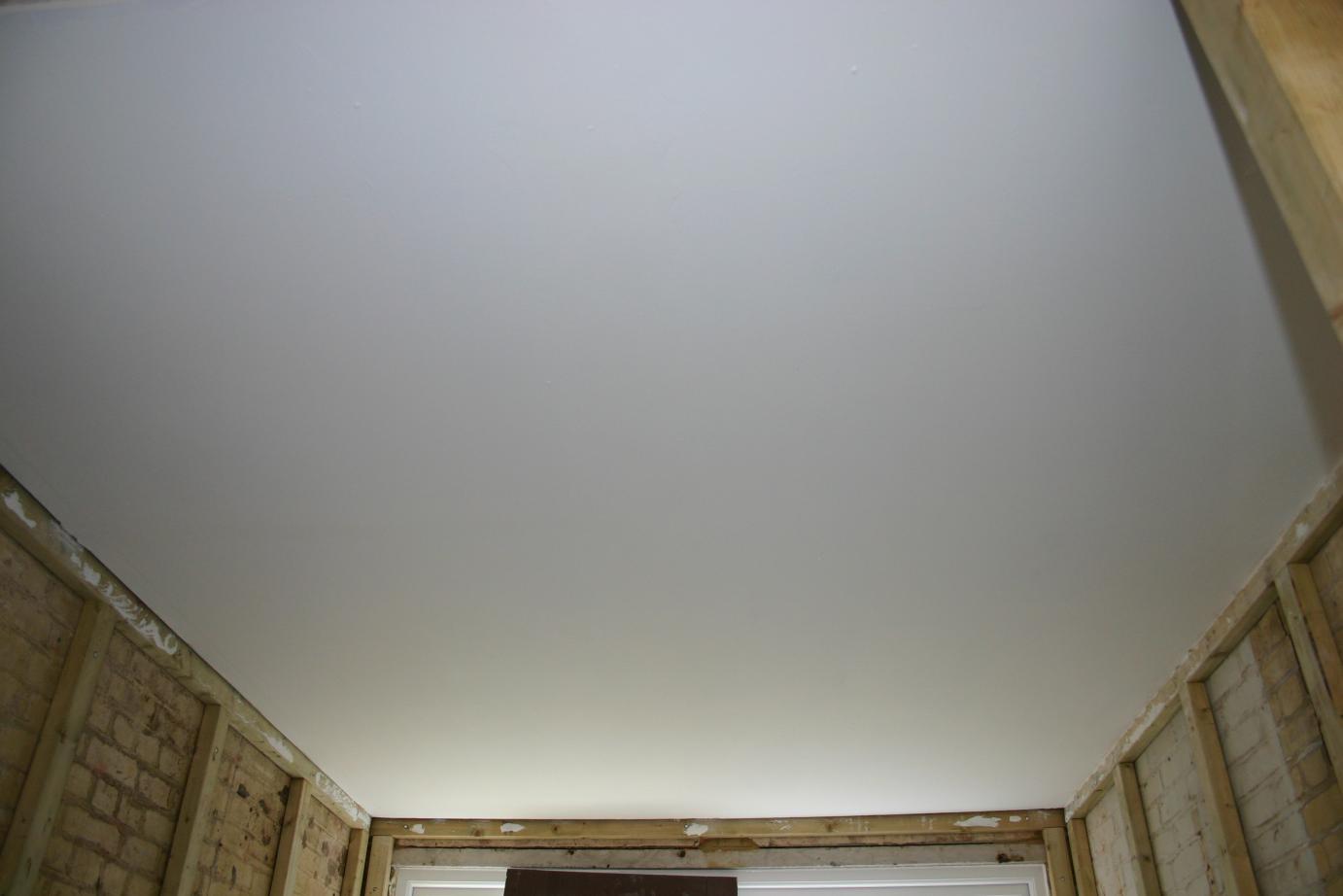 Completed painted ceiling.