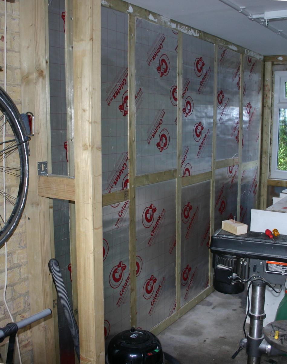 First wall insulation complete, 1st September 2015.