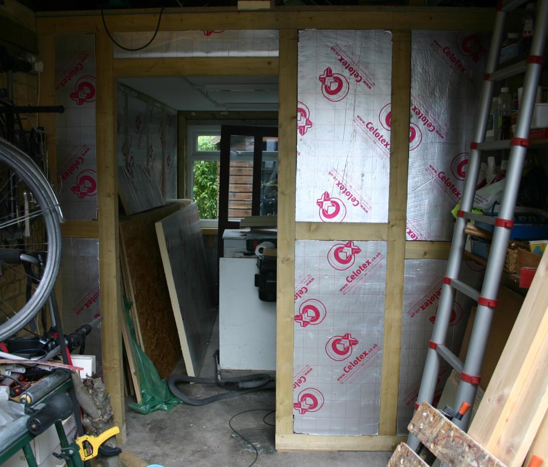 Partition insulation complete, 3rd September 2015.