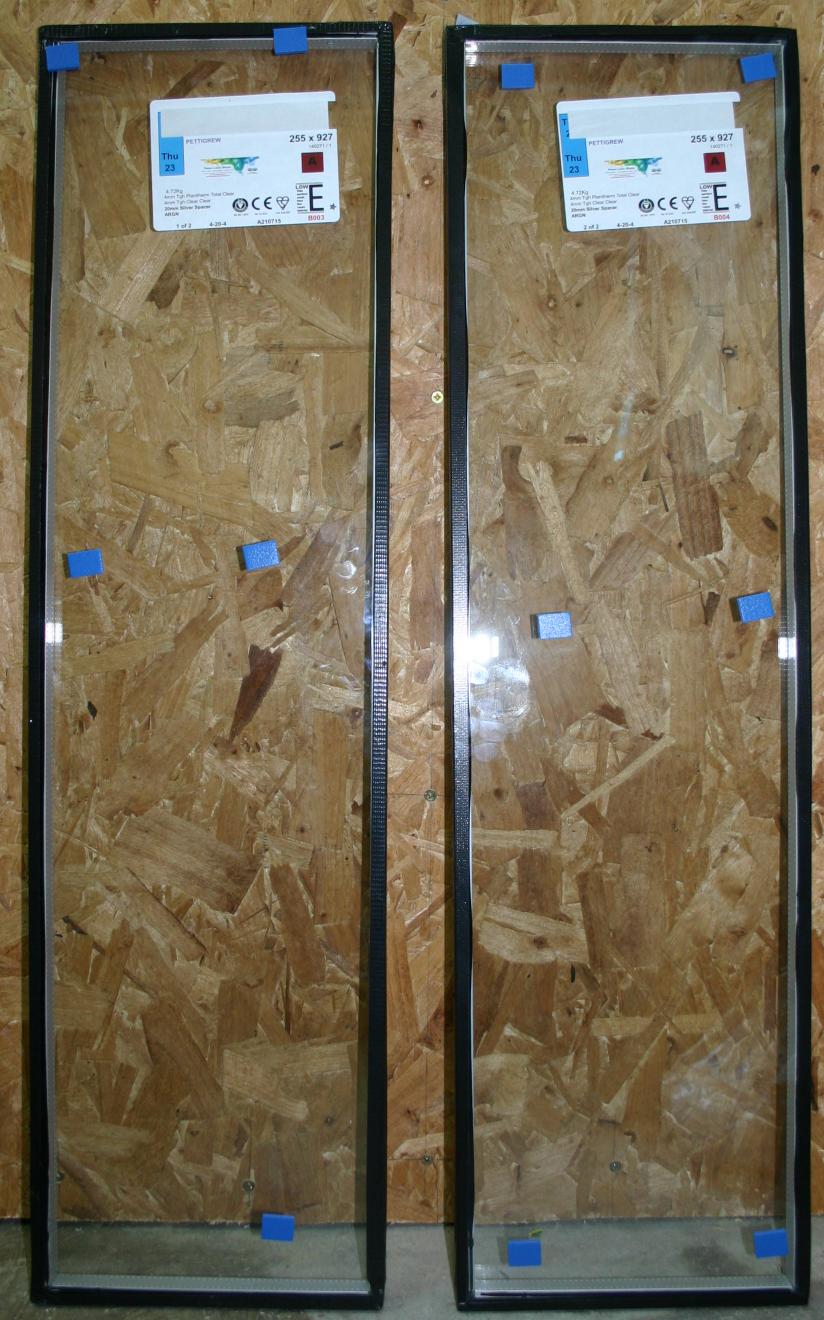 Replacement glass panels for the door.