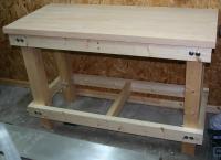 Photograph of workbench with Beech top.