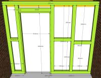 Door end wall stud dimensions