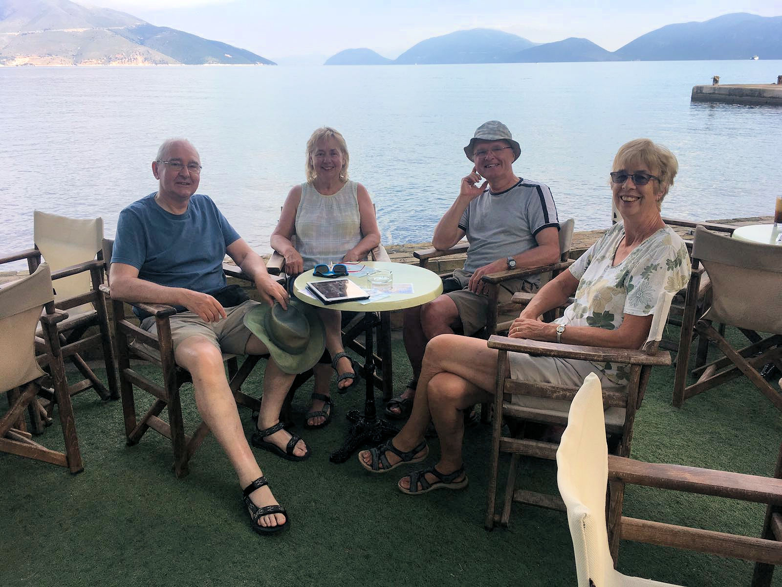 Jane, Dave, Trish & Tim in Effimia, Kefalonia, Greece, 14th Sept, 2018.