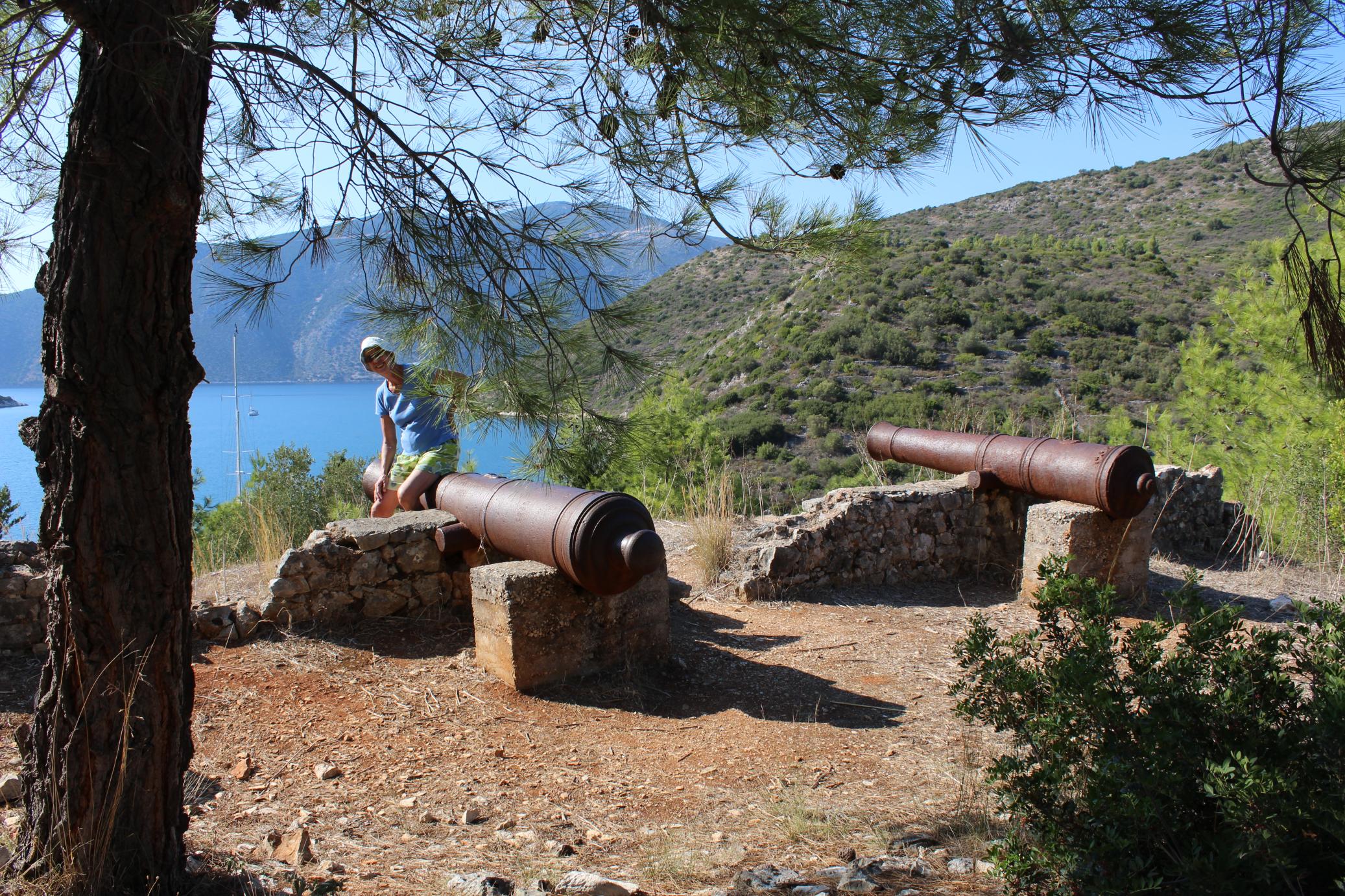 Venetian Cannons at Vathy, Ithaca, 12th Sept 2018.