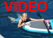 Trish tries paddle-boarding - Video