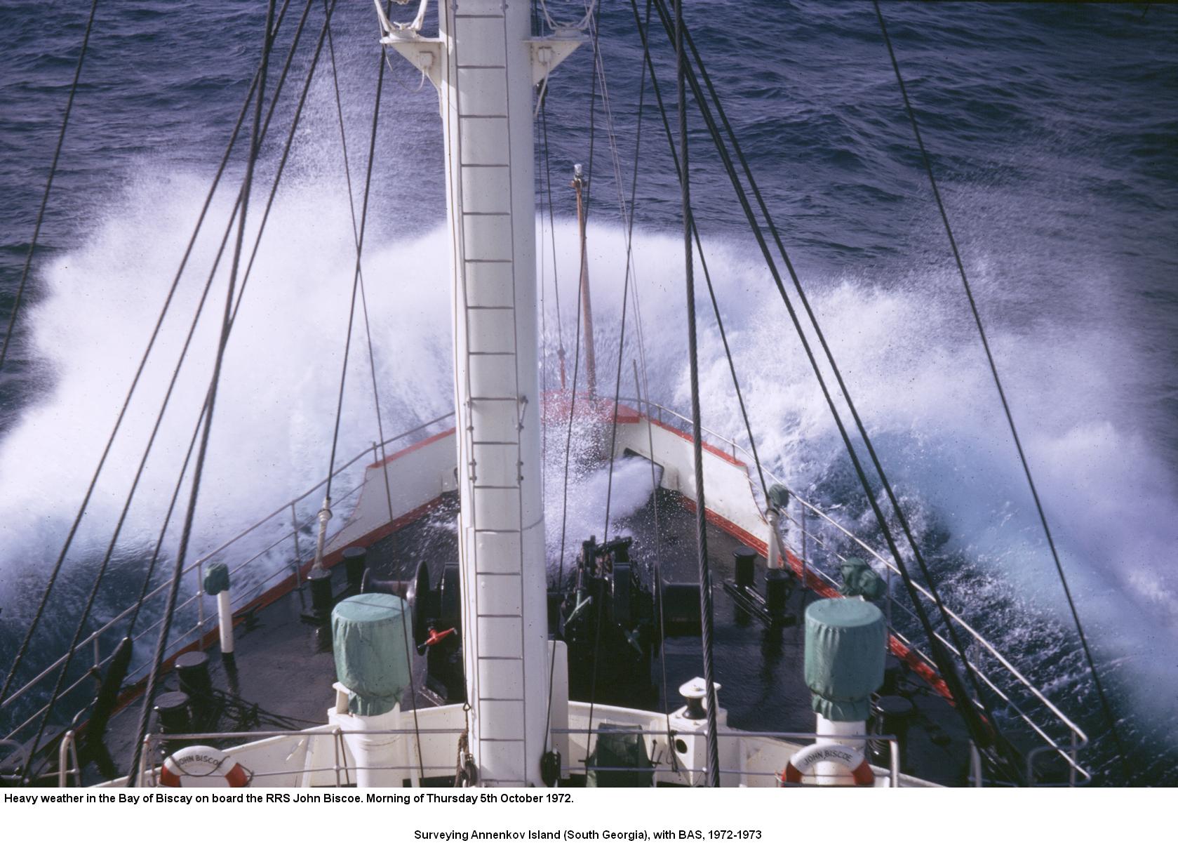 Heavy weather in the Bay of Biscay, 5th October 1972.