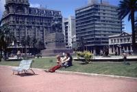 Plaza Independencia, Montevideo, Uruguay, 27th October 1972.