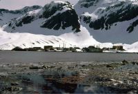 Looking west from King Edward Point across King Edward Cove to the old whaling station at Grytviken, South Georgia. 8th November 1972