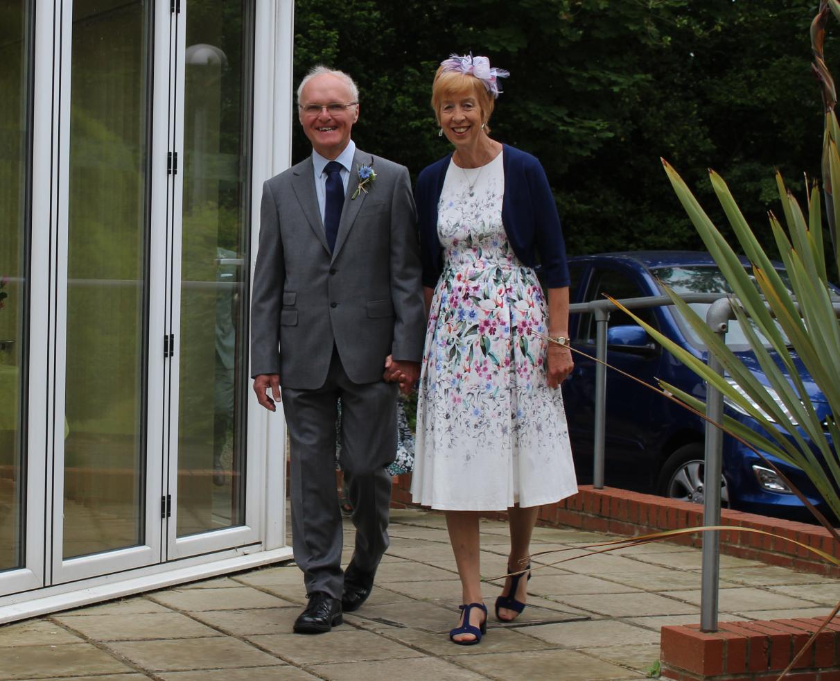 Monday 5th June, Arrival of the Bride & Groom at the Watford Quaker Meeting House.