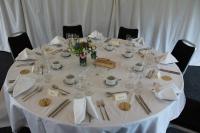 Monday morning 5th June, the Birch table set for the reception at Hunton Park Hotel.