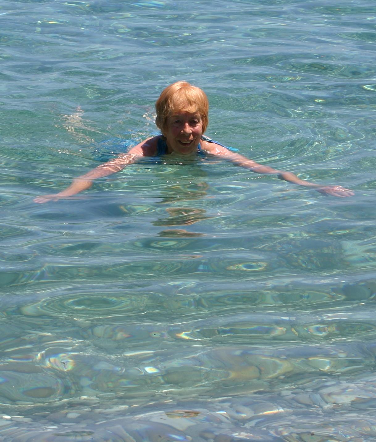 [Wednesday 8th June, swimming at Cala Luna, Sardinia.