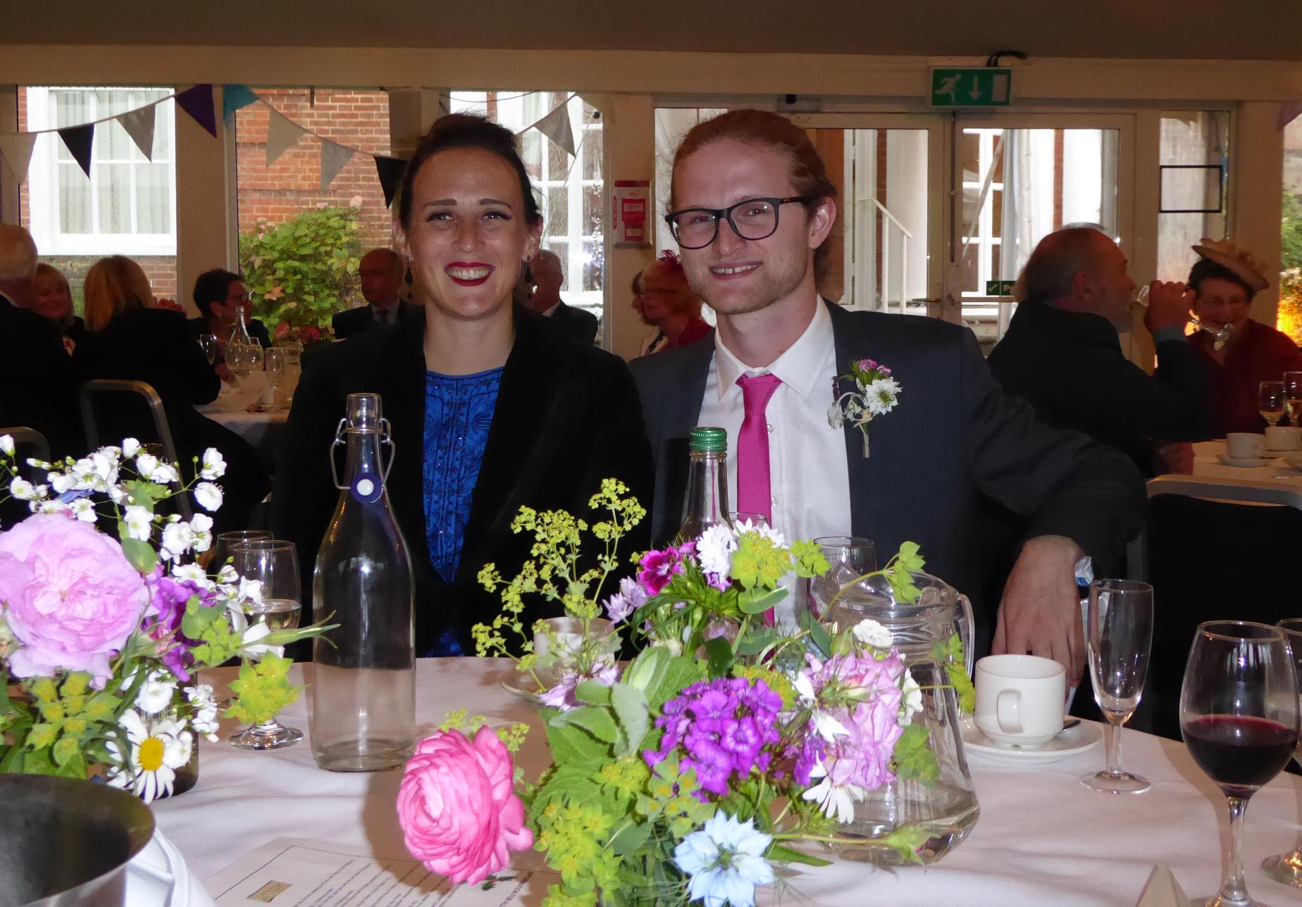 [Monday 5th June, in the Marquee at Hunton Park Hotel (Photo by Natalie).
